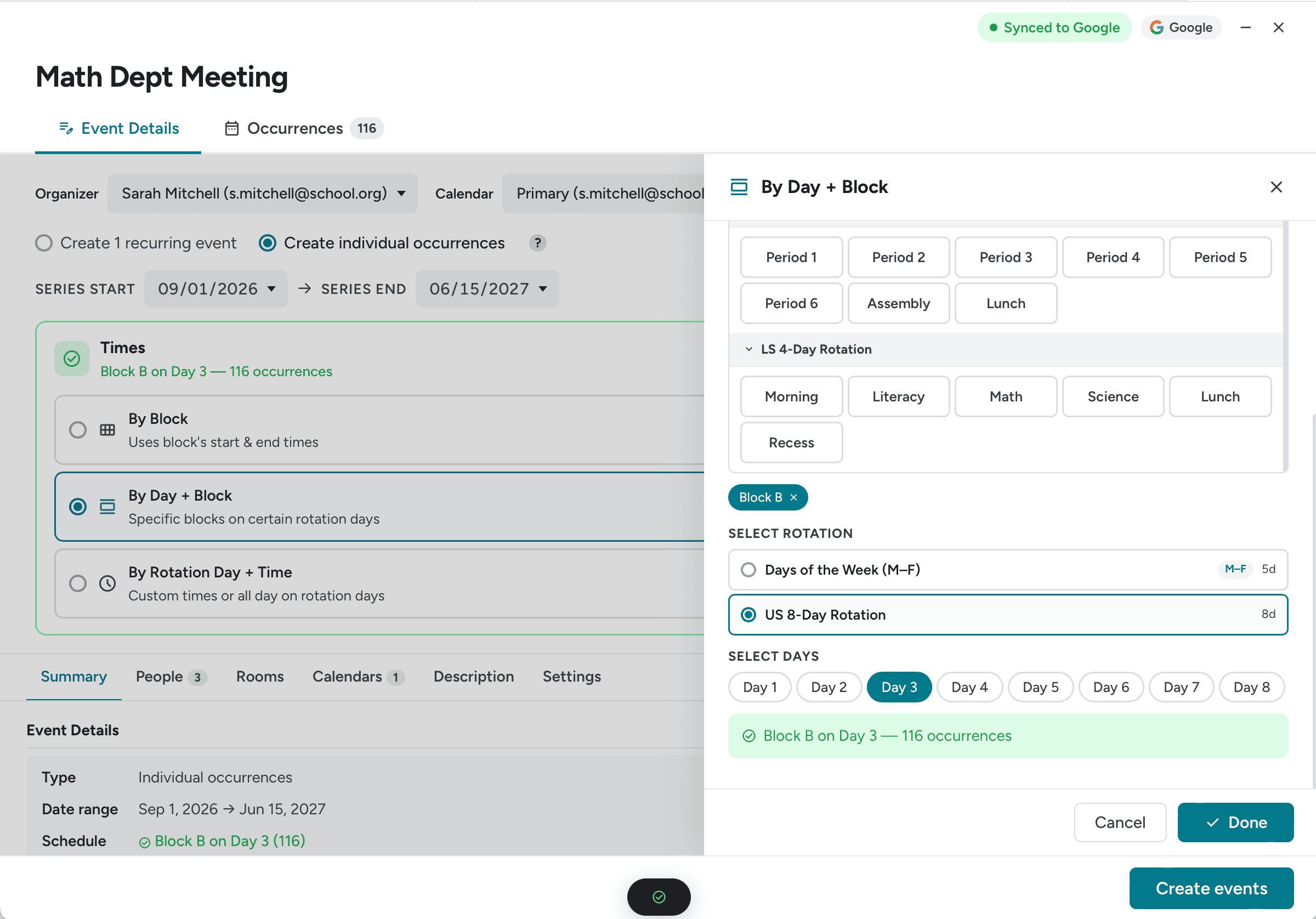 Meeting Manager interface